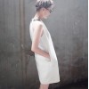 TE9076 Korean style fashion leather halter backless A-line dress