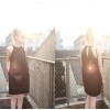 TE9076 Korean style fashion leather halter backless A-line dress