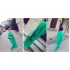 TE9126YBF V-neck temperament drape batwing maxi dress