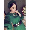 TE9142YBF Korean fashion three quarter sleeve loose dress