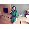 TE9142YBF Korean fashion three quarter sleeve loose dress