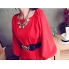 TE9142YBF Korean fashion three quarter sleeve loose dress