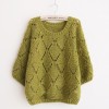 TE9321YJZJ Korean fashion loose batwing sleeve pullover sweater