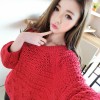 TE9322YJZJ Peppy style hollow out sweet pullover sweater