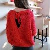 TE9322YJZJ Peppy style hollow out sweet pullover sweater