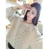 TE9322YJZJ Peppy style hollow out sweet pullover sweater