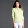 TE946NS Lace splicing lapel chiffon shirt