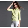 TE946NS Lace splicing lapel chiffon shirt