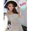 TE9598YBF Sexy tube top slim waist gallus flouncing dot dress