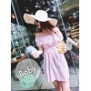 TE9598YBF Sexy tube top slim waist gallus flouncing dot dress