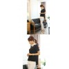 TE9823HES Korean fashion splicing lapel joker short sleeve shirt