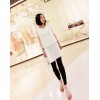 TE9835HES Two layers slit back irregular chiffon dress