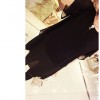 TE9835HES Two layers slit back irregular chiffon dress