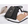 PBB8486 Fashion rivet sewing thread checks clutch bag