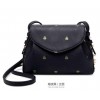 PBB8488 Japanese fashion print trendy rivet messenger bag