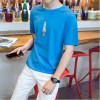 TE1629DYK Summer teenager simple casual rocket pattern t-shirt