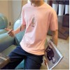 TE1629DYK Summer teenager simple casual rocket pattern t-shirt