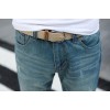 TE303ZSS Korean style trendy casual half long mens jeans