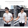 TE3708KDF Korean fashion mens stand collar t-shirt