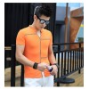 TE3708KDF Korean fashion mens stand collar t-shirt