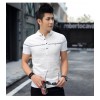 TE3712KDF Korean fashion mens close fitting stand collar t-shirt