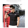 TE3712KDF Korean fashion mens close fitting stand collar t-shirt