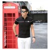 TE3712KDF Korean fashion mens close fitting stand collar t-shirt