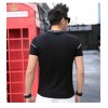 TE3712KDF Korean fashion mens close fitting stand collar t-shirt