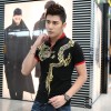 TE9117KDF Chinese style tattoo dragon pattern mens t-shirt