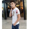 TE9120KDF Chinese style rhinestone dragon pattern mens t-shirt