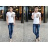 TE9120KDF Chinese style rhinestone dragon pattern mens t-shirt