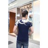 TE9121KDF Chinese style rhinestone dragon head pattern mens t-shirt