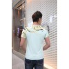 TE9121KDF Chinese style rhinestone dragon head pattern mens t-shirt