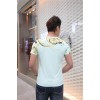 TE9121KDF Chinese style rhinestone dragon head pattern mens t-shirt