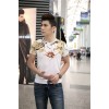 TE9121KDF Chinese style rhinestone dragon head pattern mens t-shirt