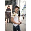 TE9121KDF Chinese style rhinestone dragon head pattern mens t-shirt