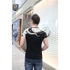 TE9121KDF Chinese style rhinestone dragon head pattern mens t-shirt