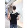 TE9121KDF Chinese style rhinestone dragon head pattern mens t-shirt