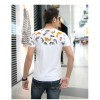 TE9123KDF Chinese style personality cyprinoid pattern mens t-shirt