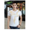 TE9130KDF Chinese style dragon tattoo print mens t-shirt