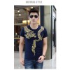 TE9130KDF Chinese style dragon tattoo print mens t-shirt