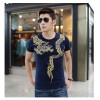 TE9130KDF Chinese style dragon tattoo print mens t-shirt