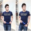 TE9134KDF Chinese style gilding tight head pattern mens t-shirt