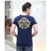 TE9134KDF Chinese style gilding tight head pattern mens t-shirt