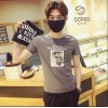 TE9209WNNZ Korean fashion print casual mens t-shirt
