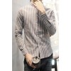 TEC210WLHY Stripes slim trendy men long sleeve shirt