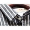 TEC210WLHY Stripes slim trendy men long sleeve shirt