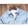 TEC210WLHY Stripes slim trendy men long sleeve shirt