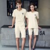 TED128SBL New style v neck lovers short sleeve tracksuit