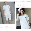 TED128SBL New style v neck lovers short sleeve tracksuit